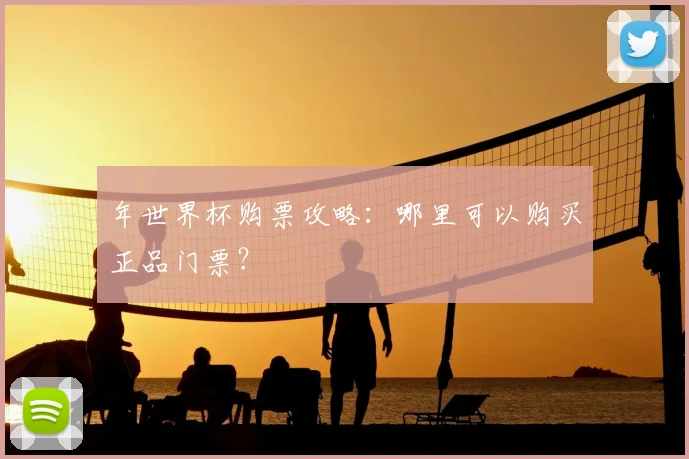 年世界杯购票攻略：哪里可以购买正品门票？